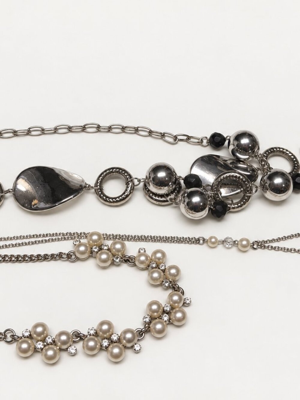 Paparazzi Silver Heart Pearl Look Bundle 3 Necklace Earring Sets